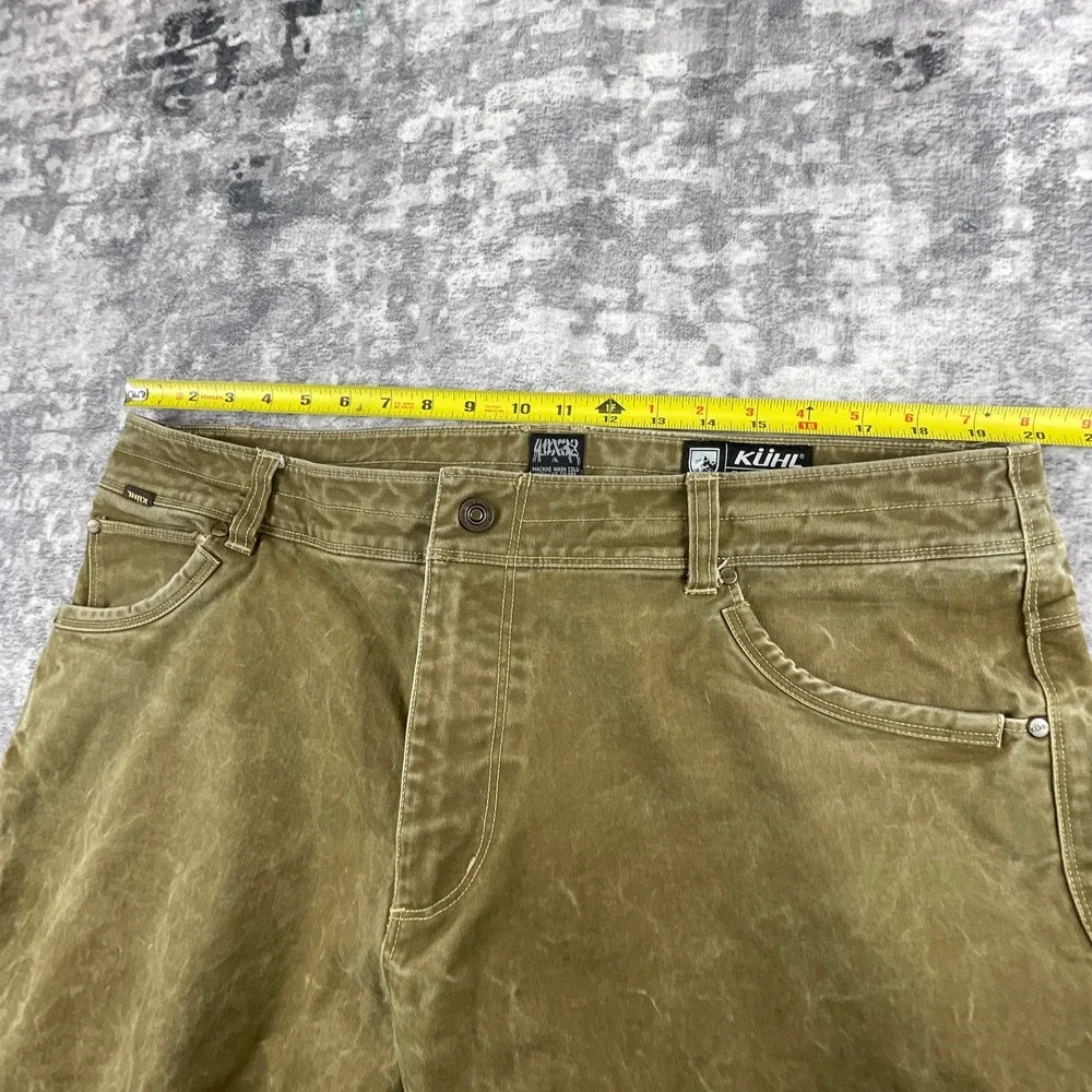Kuhl Mens 40x32 Ryder Pants Khaki Patina Dye Distressed Outdoor Hiking Workwear - Picture 4 of 16